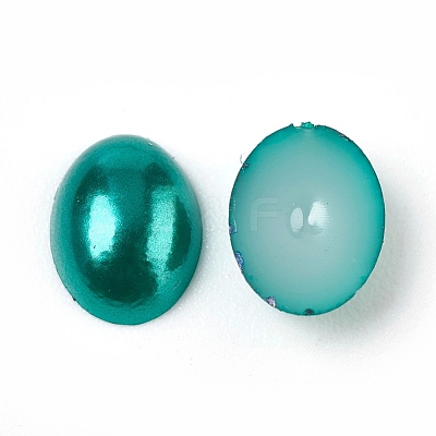 ABS Plastic Imitation Pearl Cabochons SACR-R755-8x6mm-Z55-1