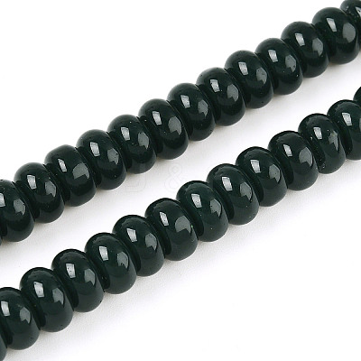 Opaque Spray Painted Glass Beads GLAA-ZX008-8mm-18X-1