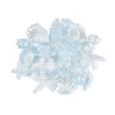 Ocean Theme Transparent Acrylic Beads TACR-T028-69-01A-1