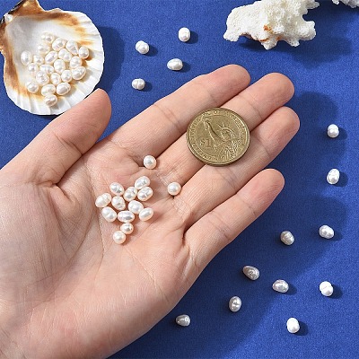 10Pcs Grade A Natural Cultured Freshwater Pearl Beads PEAR-YW0001-36-1