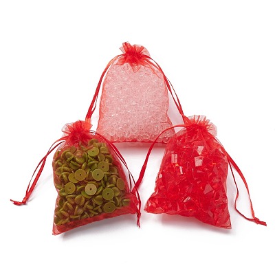 Organza Gift Bags with Drawstring OP-R016-9x12cm-01-1