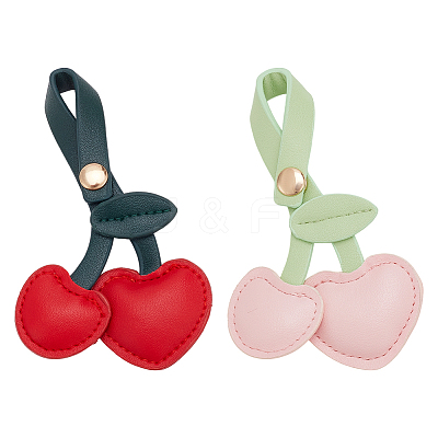 2Pcs 2 Colors PU Leather Pendant Decorations FIND-NB0005-31-1
