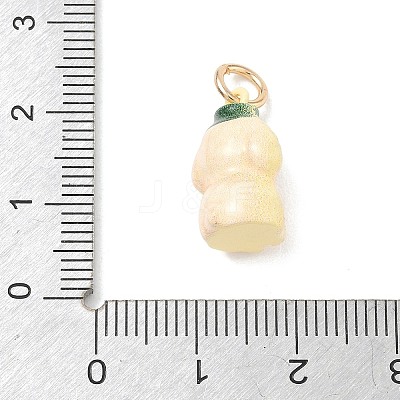 Brass Enamel Pendants KK-CBAE20A-01H-G-1