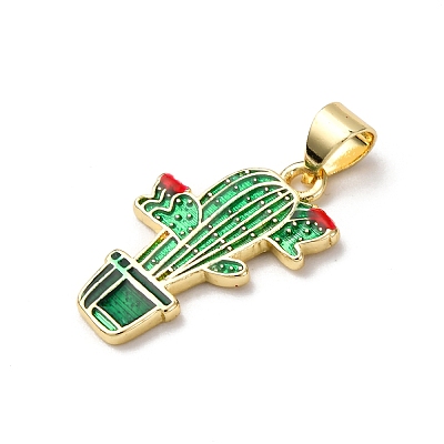 Brass Enamel Pendants FIND-I054-01D-G-1