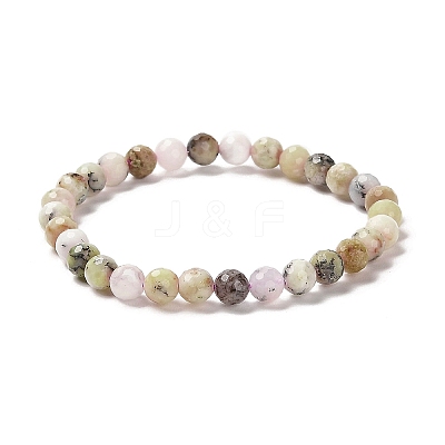 Natural African Opal Beaded Stretch Bracelets BJEW-K233-01A-01-1