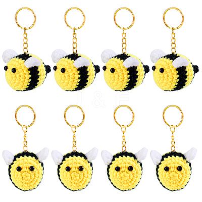 8Pcs Handmade Yarn Costume Keychain KEYC-GA00016-1