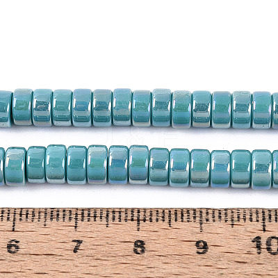 AB Color Plated Opaque Glass Beads Strands LS-GLAA-T026-3x6mm-P08-1