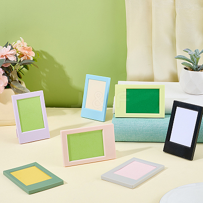 7Pcs 7 Colors Acrylic 3-inch Instant Camera Photo Frame AJEW-CP0011-28B-1
