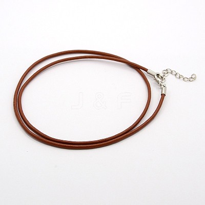 Leather Cord Necklace Making MAK-F002-11-1