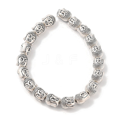 Tibetan Style Buddha Head Alloy Bead Strands X-TIBEB-O007-23-LF-1