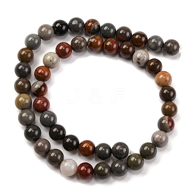 Natural Picture Jasper Beads Strands G-H037-A01-02-1