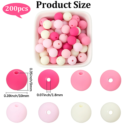 Rubberized Style Imitated Silicone Acrylic Beads MACR-PA0001-06C-01-1