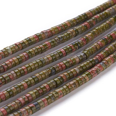 Natural Unakite Beads Strands G-H230-33-1
