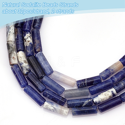 2 Strands Natural Sodalite Beads Strands G-OC0004-74-1