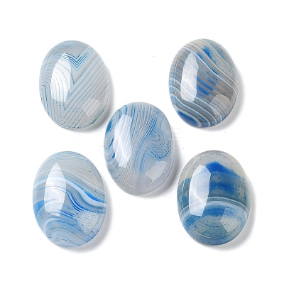 Natural Striped Agate/Banded Agate Cabochons G-H296--01D-05-1