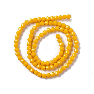 Faceted(32 Facets) Glass Beads Strands EGLA-J042-35B-M-1