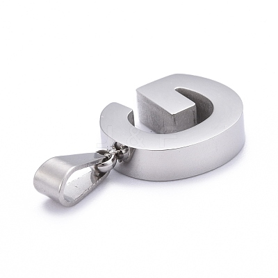 Non-Tarnish 304 Stainless Steel Letter Pendants STAS-H127-G-P-1