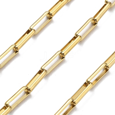 Ion Plating(IP) 304 Stainless Steel Rectangle Link Chains CHS-G039-04G-1