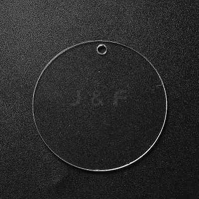 Transparent Acrylic Blank Pendants TACR-Z003-01H-1