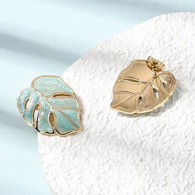 Brass Stud Earrings for Women KK-CBA9D38-05G-02-1