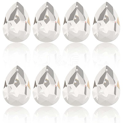 10Pcs Transparent Glass Pendants GLAA-SP0001-45B-1
