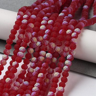 Transparent Glass Beads Strands EGLA-A034-T4mm-MB07-1