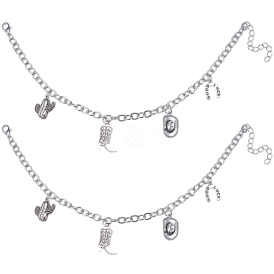 Alloy Boot Strap Chains AJEW-WH20048-23P-1