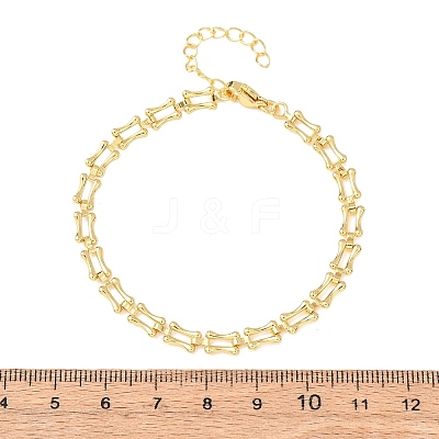 Brass Link Chain Bracelets for Women BJEW-C140-26G-1