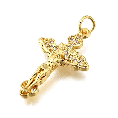 Brass Micro Pave Cubic Zirconia Pendants X-KK-S523-13G-1