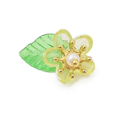 5Pcs Acrylic Pendants PALLOY-JF02962-1