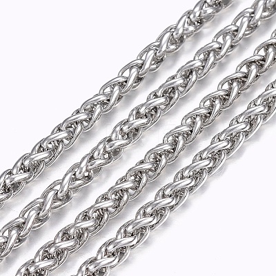Tarnish Resistant 304 Stainless Steel Wheat Chains STAS-P197-065P-1