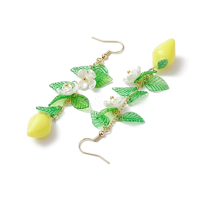 Acrylic 304 Stainless Steel Dangle Earrings EJEW-JE05735-01-1