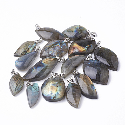 Natural Labradorite Pendants G-Q989-018-1