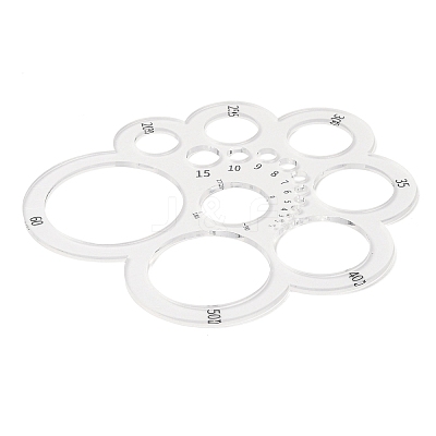 Transparent Acrylic Round Leather Cutting Tool AJEW-WH0505-19-1