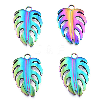 Ion Plating(IP) 201 Stainless Steel Pendants STAS-N098-252M-1