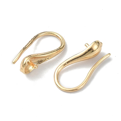 Brass Earring Hooks KK-B072-06G-1