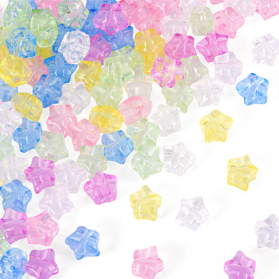 100Pcs Transparent Acrylic Beads TACR-TADJ0001-04-1