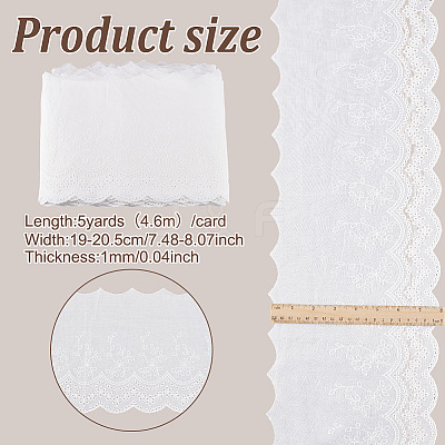 5 Yards Cotton Embroidery Flower Ribbon OCOR-GO0001-24-1
