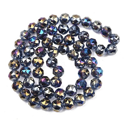 Transparent Electroplate Glass Beads Strands EGLA-N002-34C-B17-1