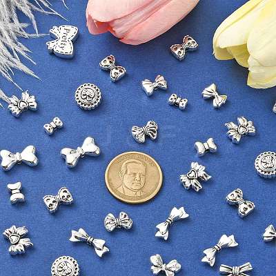 60Pcs 12 Styles Tibetan Style Alloy Beads FIND-CJ0002-28A-1