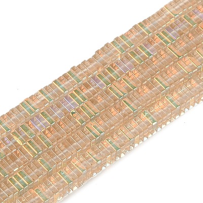 Electroplate Glass Beads Strands GLAA-B023-01A-01-1