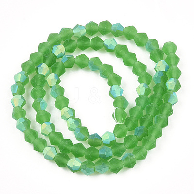 Imitate Austrian Crystal Bicone Frosted Glass Beads Strands EGLA-A039-T3mm-MB03-1