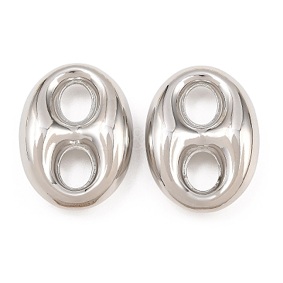 Brass Oval Links Connector Charms KK-H292-47P-02-1