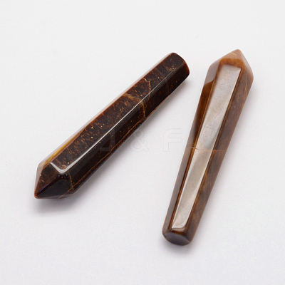 Natural Tiger Eye Hexagonal Pointed Decorations G-D860-B35-1