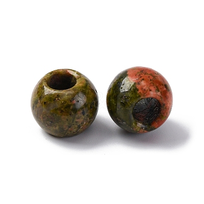 Natural Unakite European Beads LS-G-B130-01-1