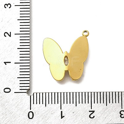 304 Stainless Steel with Cubic Zirconia and Shell Charms LS-STAS-Q347-09B-G-1