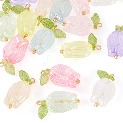 16Pcs 8 Colors Plastic Pendants KY-TA0001-60-1