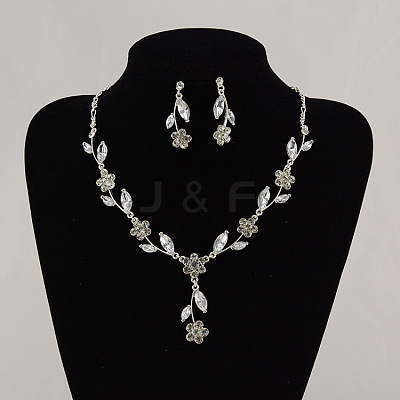 Alloy Rhinestone Jewelry Sets FS-WG30807-01-1