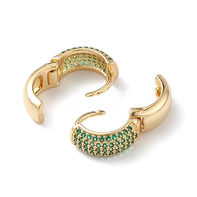 Cubic Zirconia Hoop Earrings EJEW-M216-01A-1