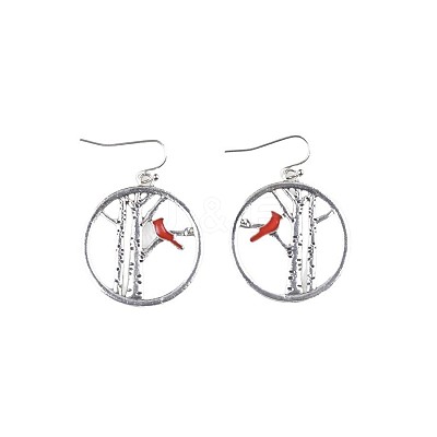 Zinc Alloy Enamel Dangle Earrings FS-WG03B65-01-1